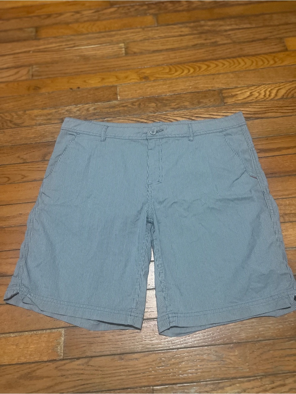Men's Lightweight Blue Seersucker Shorts size 36